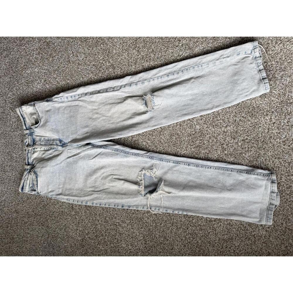 Wild Fable Womens Highest Rise 90s Straight Distressed Jeans Light Wash Size 12
